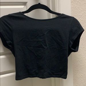 Black American Eagle criss cross back crop top